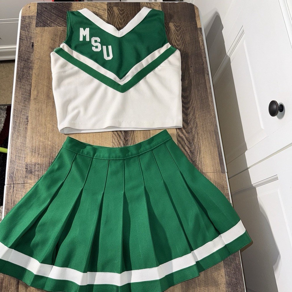 Vintage Authentic Michigan State University Cheerleading Uniform Set